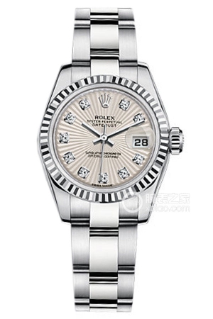 Rolex Lady Datejust 179174 Ivory Dial Automatic machinery, 18k white gold, 26mm
