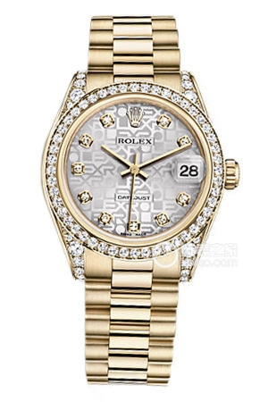 Rolex Women's Datejust M178158-0025 Automatic mechanical, 18k gold set with diamonds, 31mm