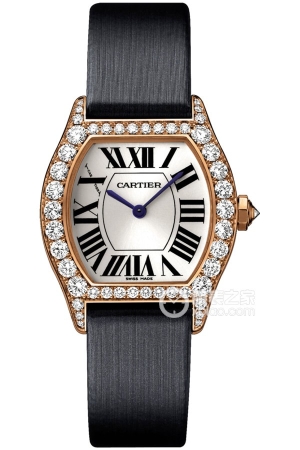 Cartier Tortoise-Shaped WA507031 Manual mechanical movement, 18k rose gold, set with round diamonds, 34x28mm
