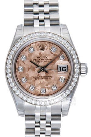 Rolex Lady Datejust 179384 Pink with Gold Crystal and Diamonds Automatic machinery, stainless steel, 26mm