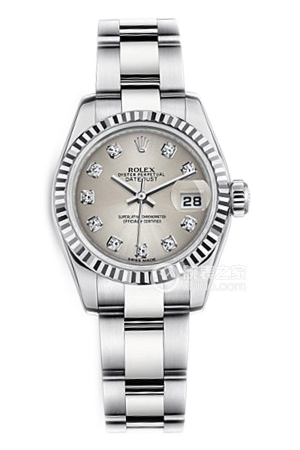 Rolex Lady Datejust 179174 with Silver Dial and Diamonds Automatic machinery, stainless steel, 26mm