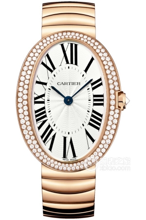 Cartier bathtub WB520003 Manual mechanism, 18k rose gold, set with 150 brilliant-cut round diamonds, 44×34.07mm