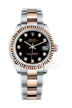 Rolex Lady-Datejust 178271 with black diamond dial and Oyster bracelet Automatic machinery, stainless steel, 31mm