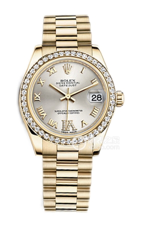 Rolex Lady Datejust 178288 Silver Roman Dial Automatic machinery, 18k gold, 31mm