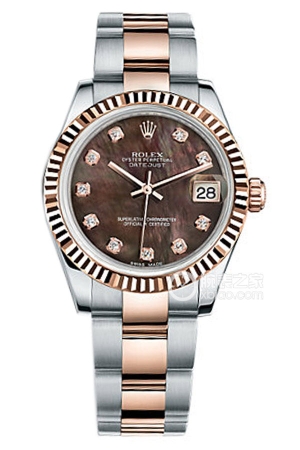 Rolex Lady-Datejust 178271 with mother-of-pearl and diamond dial, Oyster bracelet Automatic mechanical, 18k rose gold, 31mm