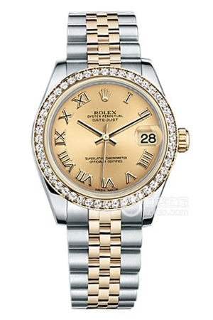 Rolex Lady Datejust 178383-63163 Champagne Roman numerals Automatic machinery, stainless steel, 31mm