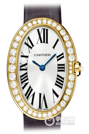 Cartier bathtub WB520020 Quartz, 18k gold set with diamonds, 31.6 x 24.5 mm