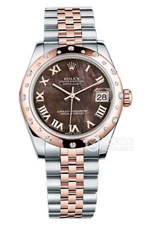 Rolex Women's Datejust 178341 Black Mother-of-Pearl Roman Dial Automatic machinery, stainless steel, 31mm