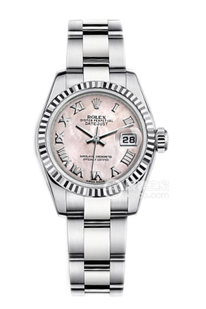 Rolex Lady-Datejust 179174 with Mother-of-Pearl Dial and Roman Hour Markers Automatic machinery, precision steel, 26mm