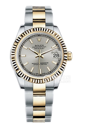 Rolex Lady-Datejust 178273 with grey dial and Oyster bracelet Automatic machinery, stainless steel, 31mm