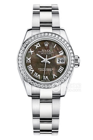 Rolex Women's Datejust 179384 Black Mother-of-Pearl Automatic machinery, stainless steel, 26mm