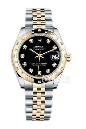Rolex Lady Datejust 178343-63163 G Black Dial with Diamonds Automatic machinery, stainless steel, 31mm