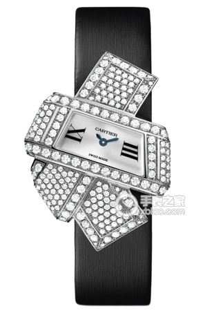 Cartier High Jewelry Watch WJ305050 Quartz, 18k white gold set with diamonds, including round diamonds, 41.2mm