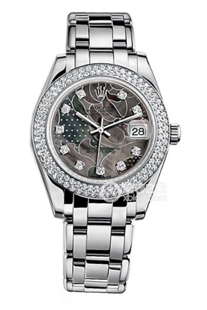 Rolex Pearlmaster 81339 Gold-plated Mother-of-Pearl Iridescent Automatic mechanical, Oyster, 18k white gold, 34mm