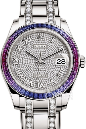 Rolex PEARLMASTER 86349SAFUBL full diamond dial Automatic mechanical, 18k white gold, 39mm