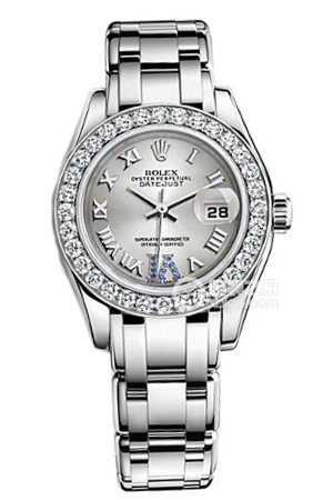 Rolex Pearlmaster 80299 - Silver VI with Diamond-set Dial Automatic machinery, 18k white gold, 29mm