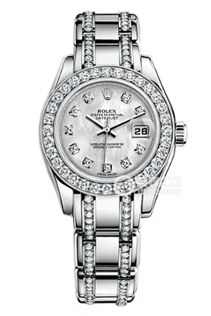Rolex Pearlmaster 80299 with white mother-of-pearl dial Automatic mechanical, 18K white gold, 29mm