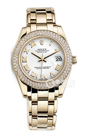 Rolex Pearlmaster 81338 with white dial Automatic machinery, 18k gold, 34mm