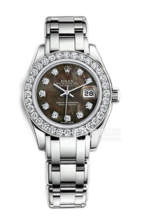 Rolex Pearlmaster 80299 Black Mother-of-Pearl Automatic machinery, 18k white gold, 29mm