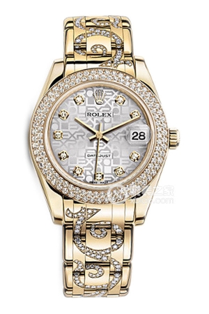 Rolex PEARLMASTER 81338 Commemorative Pattern Diamond Set Automatic machinery, 18k gold, 34mm