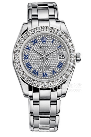 Rolex PEARLMASTER 81299 - Diamond-set Dial Automatic mechanical, 18k white gold, 34mm