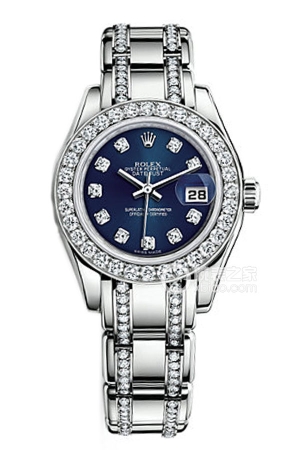 Rolex Pearlmaster 80299 - Blue Dial Automatic machinery, 18k white gold, 29mm