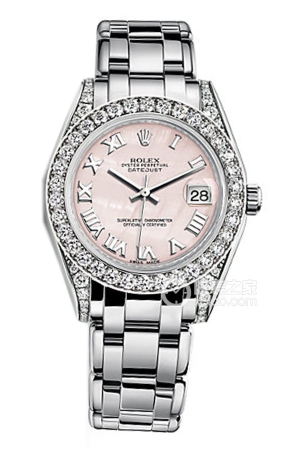 Rolex Pearlmaster 81159-0024 Automatic mechanical, 18k white gold set with diamonds, 34mm