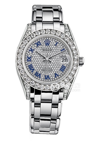 Rolex PEARLMASTER 81159 - Diamond-set Dial Automatic mechanical, 18k white gold set with diamonds, 34mm