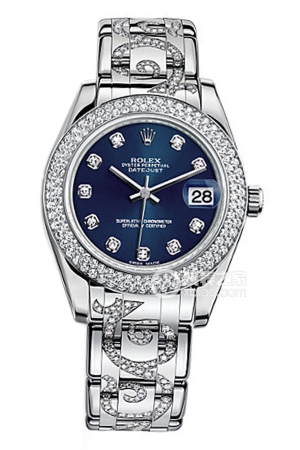 Rolex Pearlmaster 81339 Blue Automatic mechanical, 18k white gold, 34mm