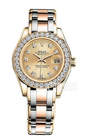 Rolex PEARLMASTER 80298 Champagne Dial Automatic machinery, 18k gold, 29mm