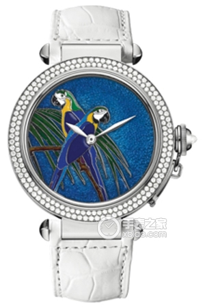 Cartier Pascal WJ124006 18k white gold set with diamonds, 42mm