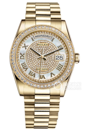 Rolex Day-Date Model M118348-0040 Automatic machinery, 18k gold, 36mm