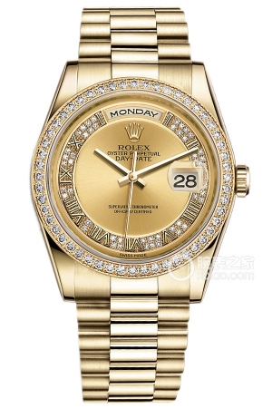 Rolex Day-Date Model M118348-0071 Automatic machinery, 18k gold, 36mm