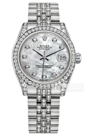 Rolex Women's Datejust M178159-0022 Automatic mechanical, 18k white gold set with diamonds, 31mm
