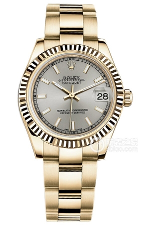 Rolex Women's Datejust M178278-0034 Automatic machinery, 18k gold, 31mm