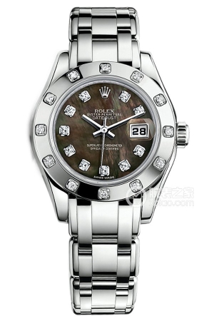 Rolex PEARLMASTER m80319-0044 Automatic mechanical, 18k white gold set with diamonds, 29mm