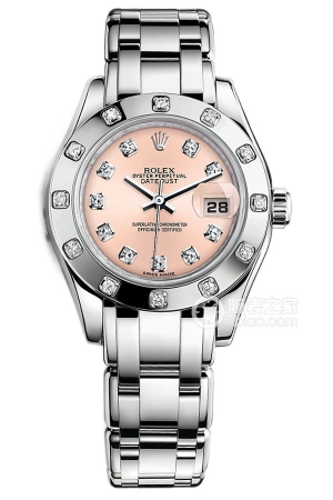 Rolex PEARLMASTERm80319-0061 Automatic mechanical, 18k white gold set with diamonds, 29mm