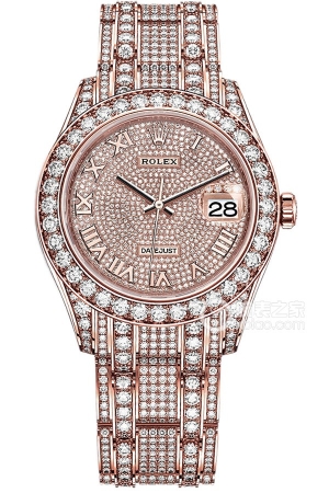 Rolex PEARLMASTER m86405rbr-0001 Automatic mechanical design, 18k rose gold, with diamond-set lugs, 39mm