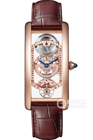 Cartier Tank WHTA0008 Manual mechanical, 18k rose gold, 33.8 x 19.6 mm