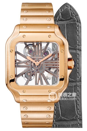Cartier Santos WHSA0008 (Large) Manual mechanical movement, 18k rose gold, 39.8mm