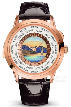 Patek Philippe Grand Complications 5531R-012 Automatic mechanical movement, 18k rose gold, case and slide bar decorated with hand-engraved Clous de Paris pattern, 40.2mm.