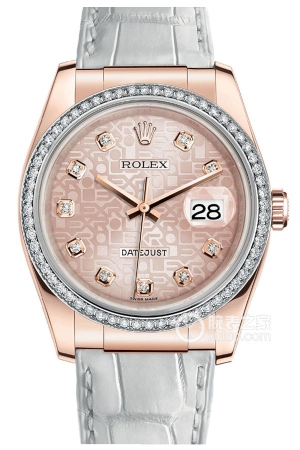 Rolex Datejust 116185-0016 Automatic mechanical movement, 18k rose gold, diamond-set bezel, 36mm
