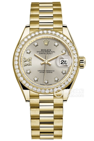 Rolex Women's Datejust M279138RBR-0001 Automatic machinery, 18k gold, 28mm