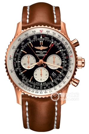 Breitling Aviator RB031121.BG11.439X.R20BA.1 Automatic mechanical movement, 18k red gold, bidirectional rotation, circular flying slide rule, 45mm