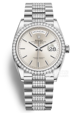 Rolex Day-Date Model M128349RBR-0013 Automatic mechanical, 18k white gold, 36mm