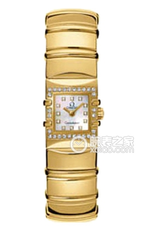 Omega Constellation 1141.71.40 Quartz, 18k gold set with diamonds, 20mm (discontinued)