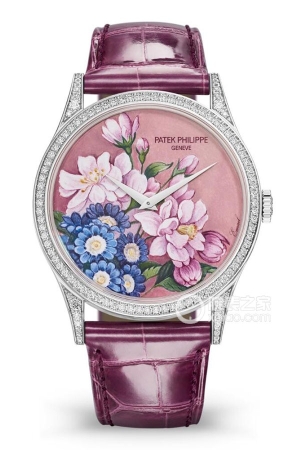 Patek Philippe Rare Craftsmanship 5077/100G-036 Automatic mechanical movement, 18k white gold, bezel and lugs set with 112 brilliant-cut top Wesselton diamonds (approx. 0.37mm).