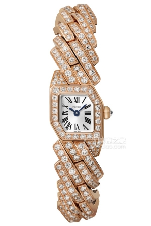 Cartier MAILLON DE CARTIERWJBJ0004 Quartz, 18k rose gold set with diamonds, 16 x 17mm