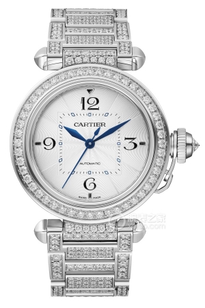 Cartier Pascal WJPA0014 Automatic mechanical, rhodium-plated 750‰ white gold with diamonds, 35mm