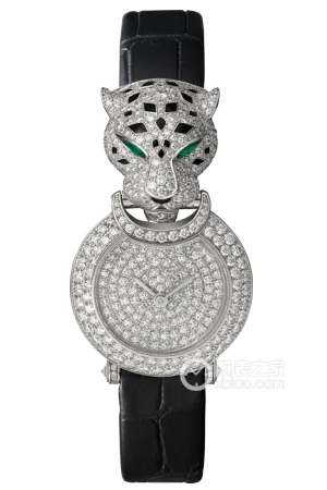 Cartier Panthère Jeanwellery Watcheshipi 01426 Quartz, rhodium-plated 18K white gold, set with 136 brilliant-cut round diamonds, total weight 123.6mm.